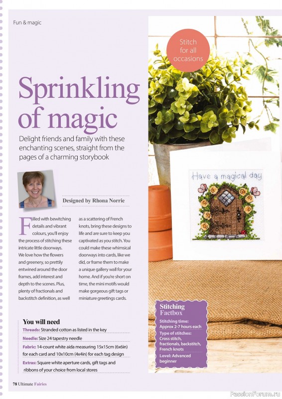 Коллекция вышивки в журнале «Ultimate CrossStitch Faries - November 2025»