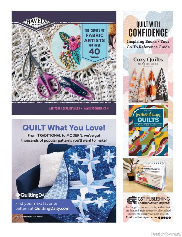 Коллекция проектов для рукодельниц в журнале «McCalls Quilting - Spring 2026»