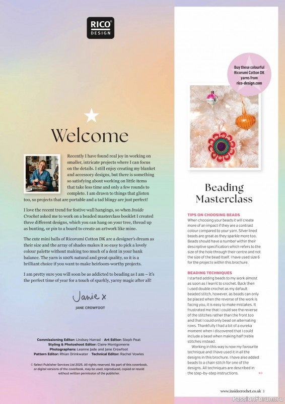 Вязаные проекты крючком в журнале «Inside Crochet №184 2025»