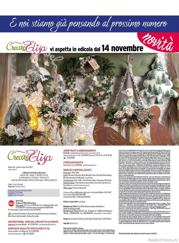 Коллекция проектов для рукодельниц в журнале «Creare Con Elisa №11 2025»