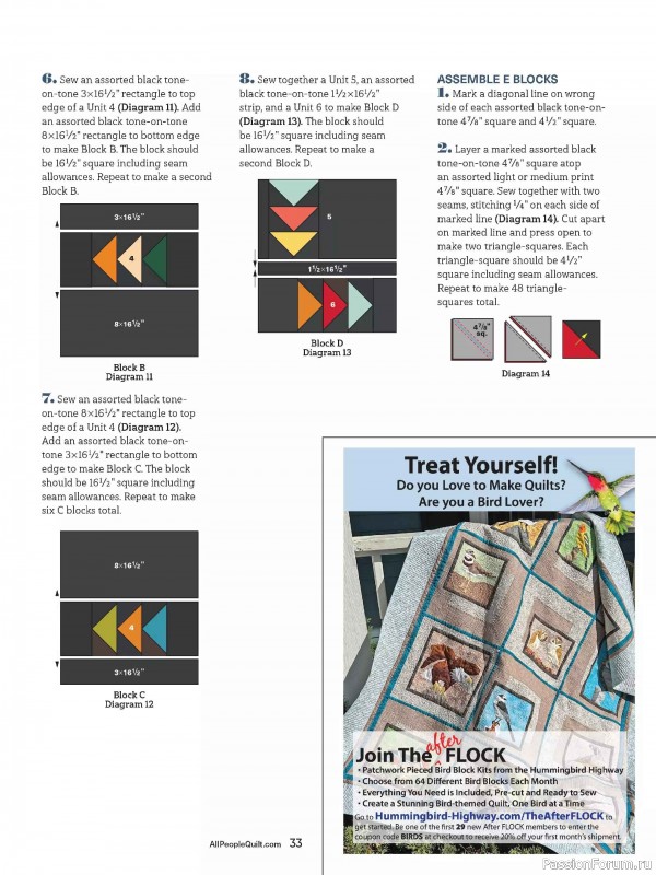 Коллекция проектов для рукодельниц в журнале «American Patchwork & Quilting №198 2025»