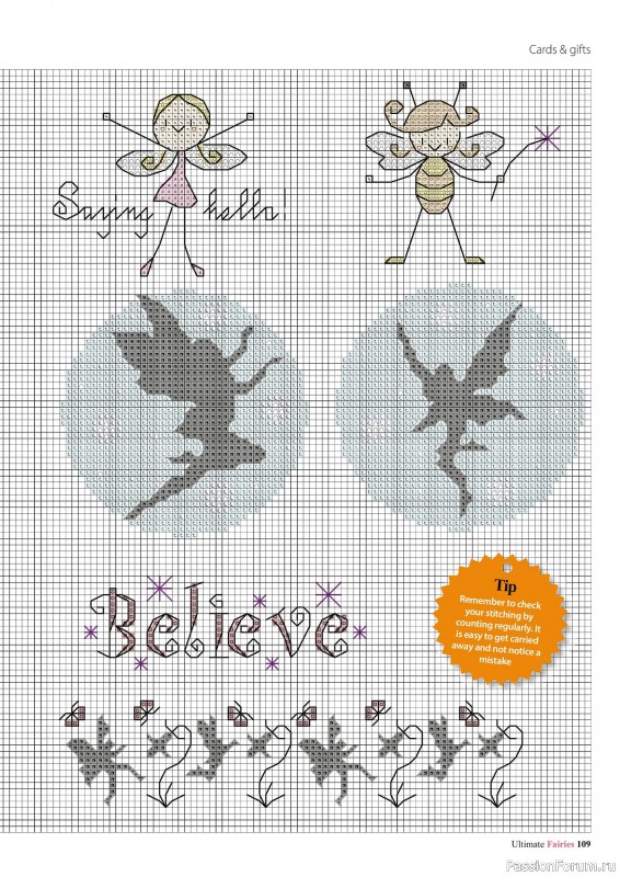 Коллекция вышивки в журнале «Ultimate CrossStitch Faries - November 2025»