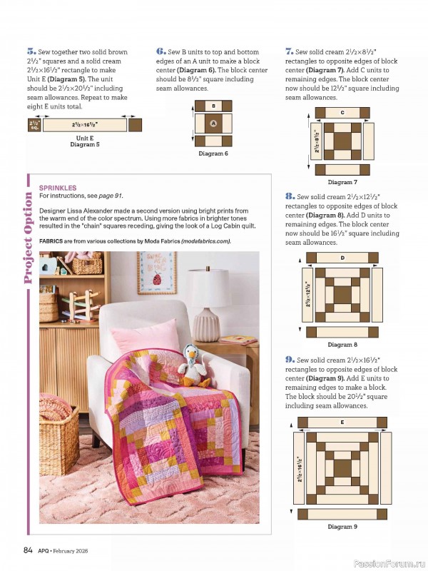 Коллекция проектов для рукодельниц в журнале «American Patchwork & Quilting №198 2025»