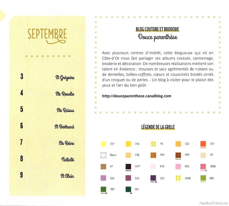 Коллекция вышивки в книге «Reves de fleurs - 2026»