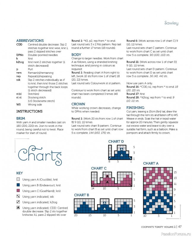 Коллекция моделей шапок в книге «Coop Knits Toasty - Volume 1-2»