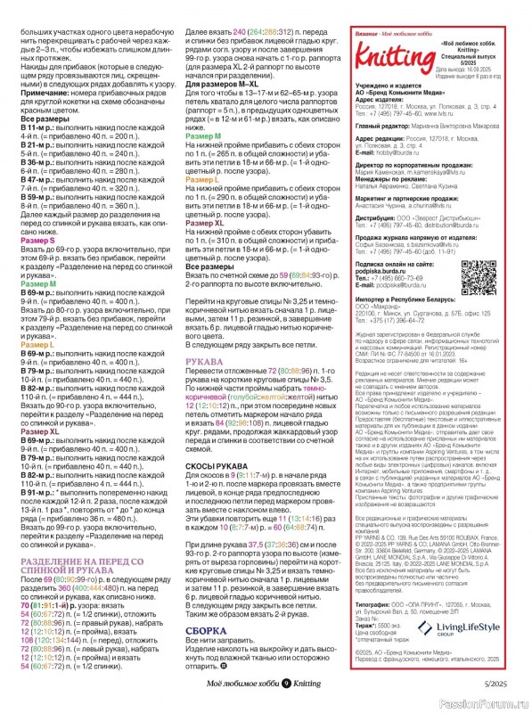 Вязаные модели в журнале «Knitting. Вязание №5 2025»