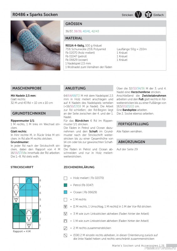Вязаные проекты в журнале «Marie's Socken & Accessoires №1 2025»