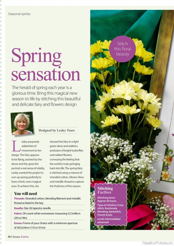 Коллекция вышивки в журнале «Ultimate CrossStitch Faries - November 2025»