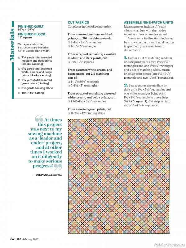 Коллекция проектов для рукодельниц в журнале «American Patchwork & Quilting №198 2025»