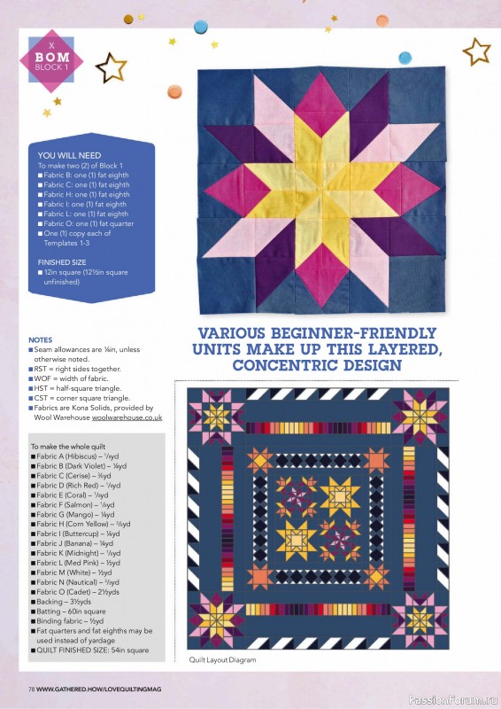 Коллекция проектов для рукодельниц в журнале «Love Patchwork & Quilting №157 2025»