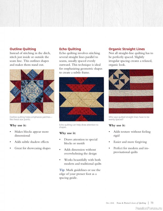 Коллекция проектов для рукодельниц в журнале &laquo;Love of Quilting - Fall 20266&raquo;