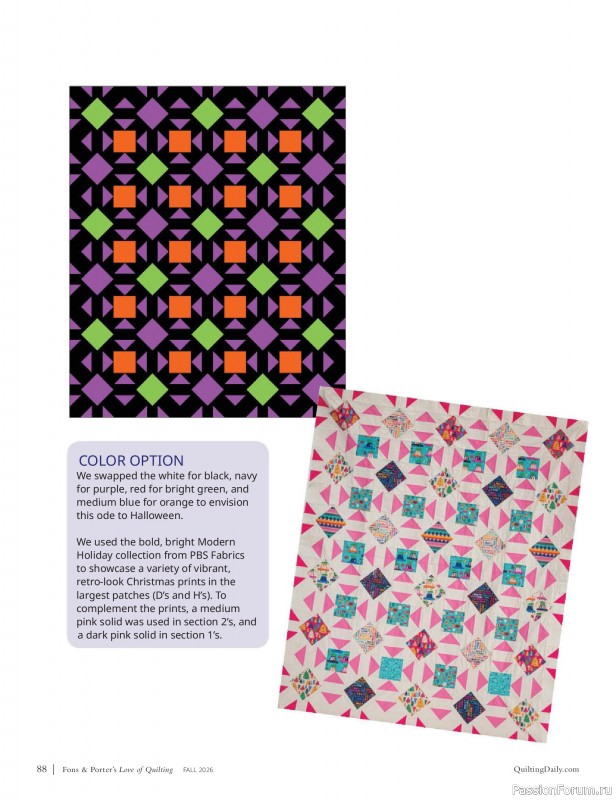 Коллекция проектов для рукодельниц в журнале &laquo;Love of Quilting - Fall 20266&raquo;