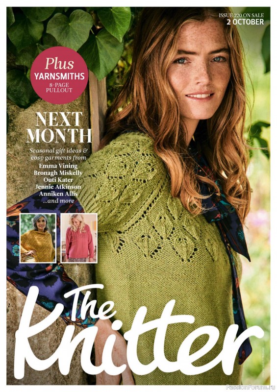 Вязаные проекты спицами в журнале «The Knitter №219 2025»