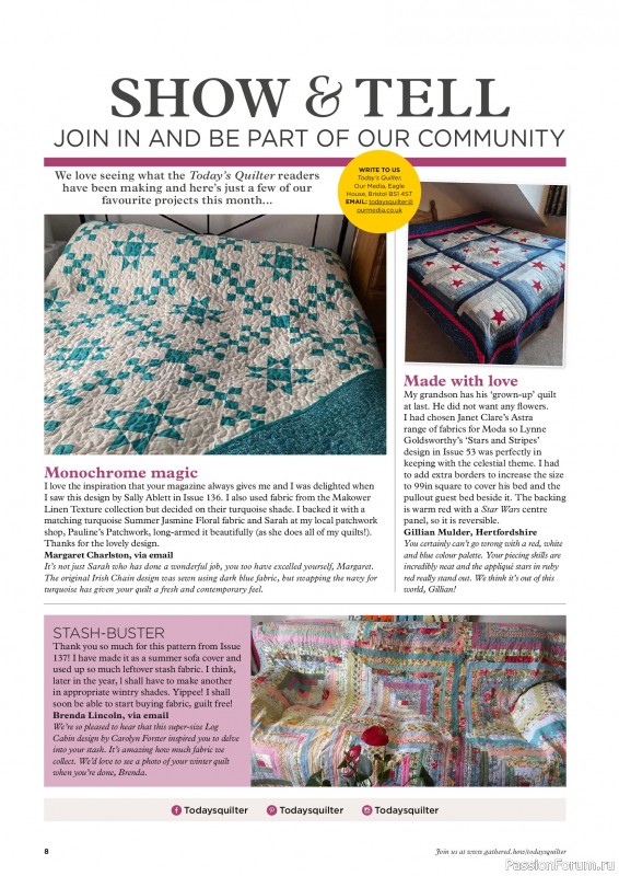 Коллекция проектов для рукодельниц в журнале &laquo;Todays Quilter №141 2026&raquo;