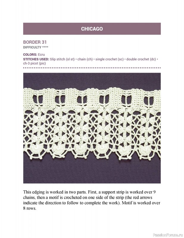 Вязаные проекты в книге &laquo;150 Crochet Borders&raquo;. Часть 1