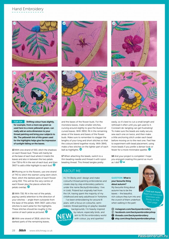Коллекция проектов для рукодельниц в журнале «Stitch Magazine №157 2025»