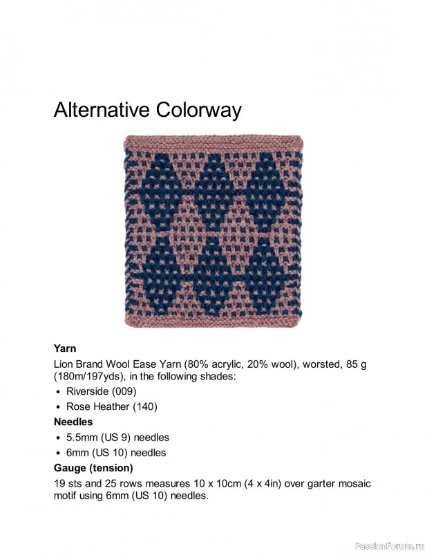 Коллекция техник и схем вязания в книге «Mosaic Knitting»