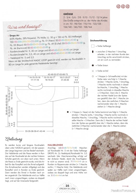 Вязаные проекты в журнале «Einfach Stricken №6 2025»