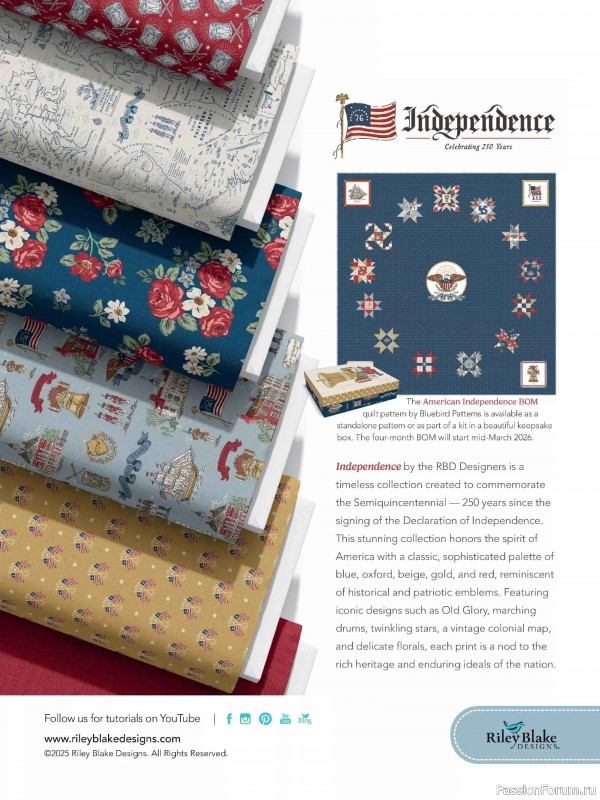 Коллекция проектов для рукодельниц в журнале «American Patchwork & Quilting №198 2025»