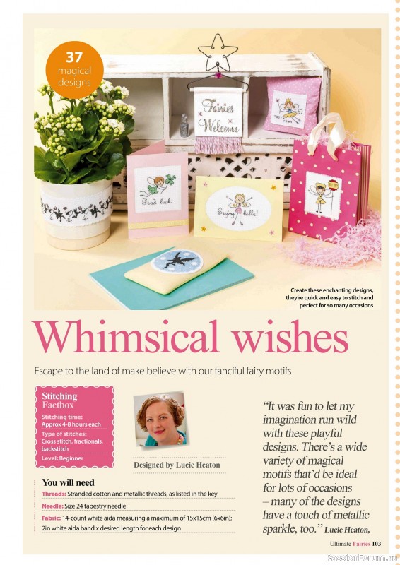 Коллекция вышивки в журнале «Ultimate CrossStitch Faries - November 2025»