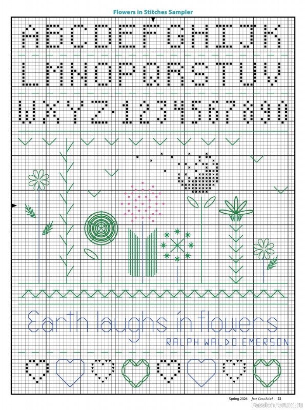 Коллекция вышивки в журнале &laquo;Just CrossStitch - Spring 2026&raquo;