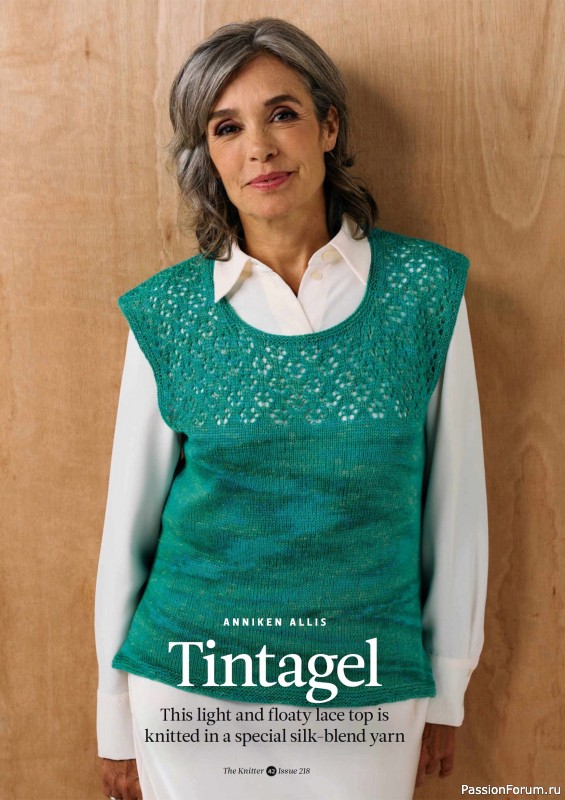 Вязаные проекты спицами в журнале «The Knitter №218 2025»