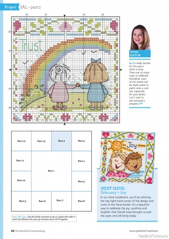 Коллекция вышивки в журнале «The World of Cross Stitching №367 2025»