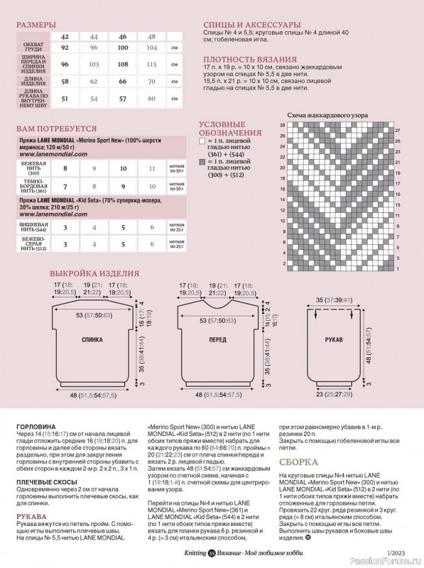 Вязаные модели в журнале «Knitting. Вязание №1 2023»