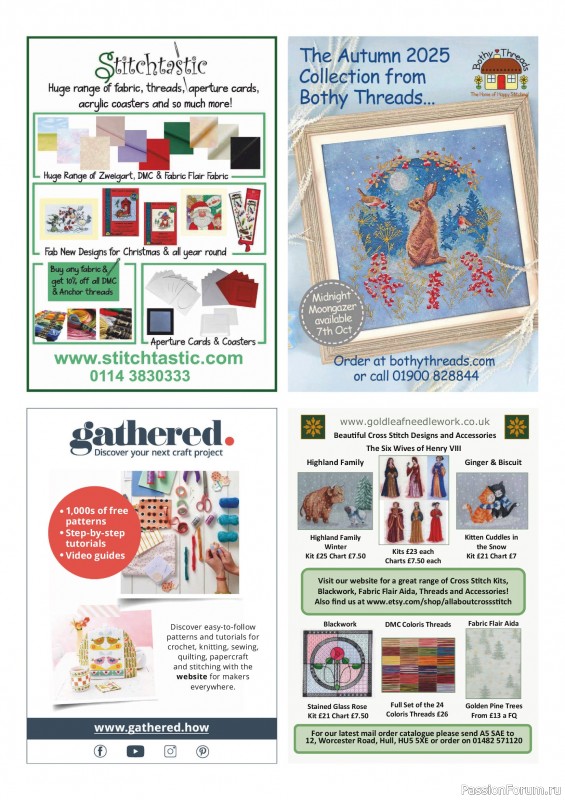 Коллекция вышивки в журнале «The World of Cross Stitching №367 2025»