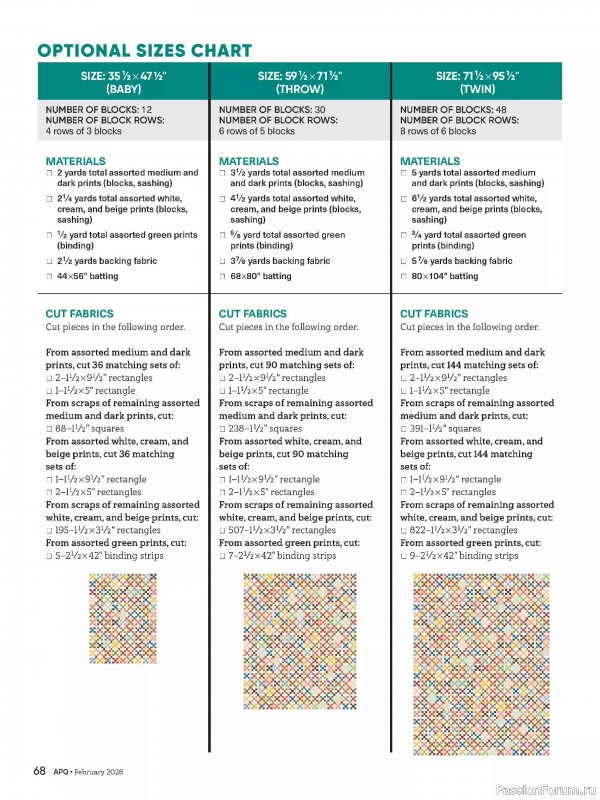 Коллекция проектов для рукодельниц в журнале «American Patchwork & Quilting №198 2025»