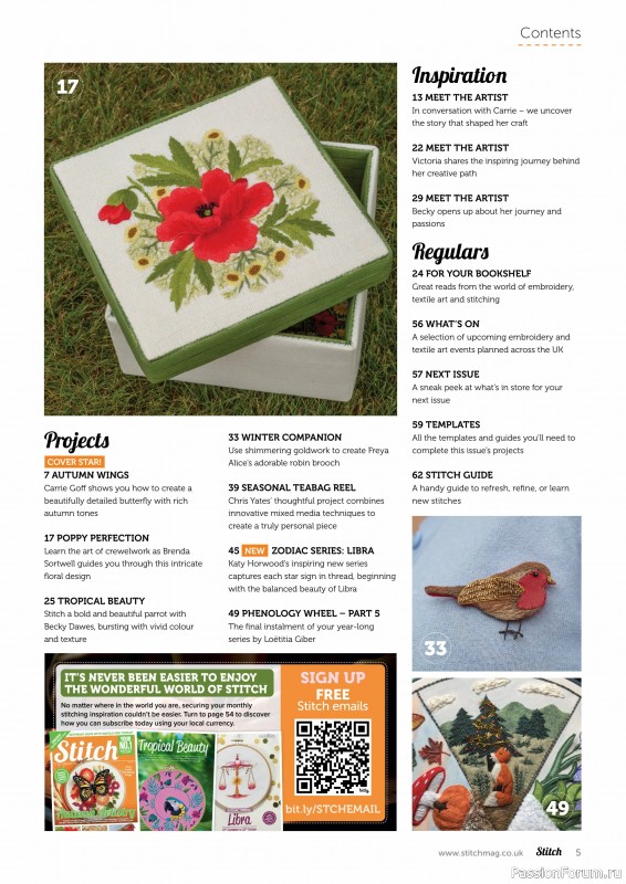 Коллекция проектов для рукодельниц в журнале «Stitch Magazine №157 2025»