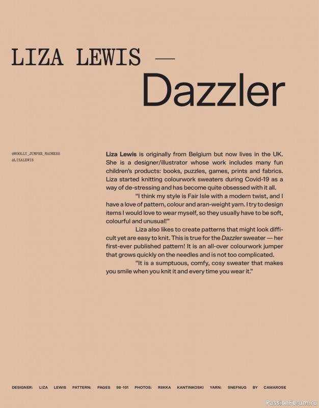 Вязаные модели в журнале «Laine Magazine №23 2025 Winter».