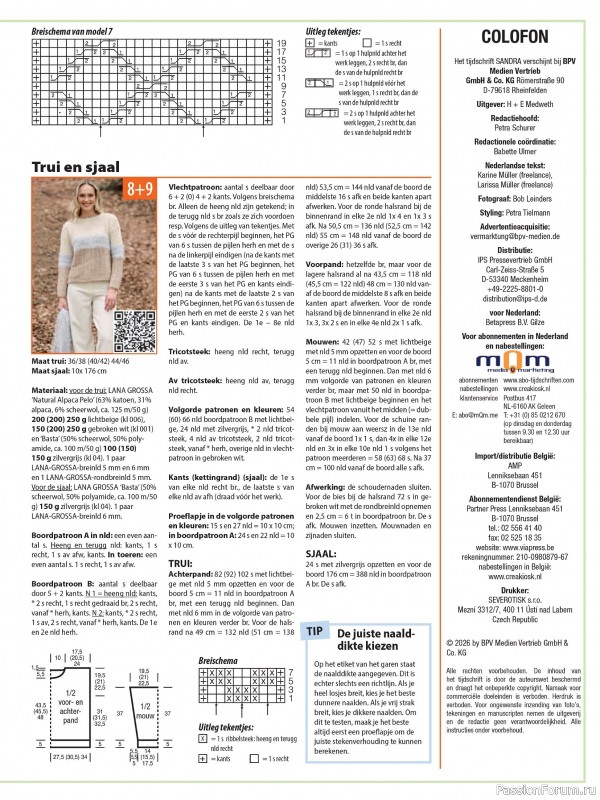 Вязаные модели в журнале &laquo;Sandra №30 2026 Nederland&raquo;