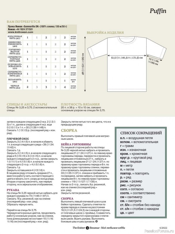 Вязаные модели спицами в журнале «The Knitter №6 2022»