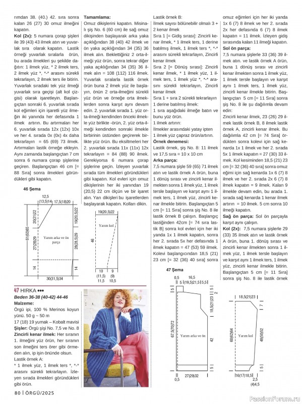Вязаные модели в журнале «Burda Orgu №2 2025»