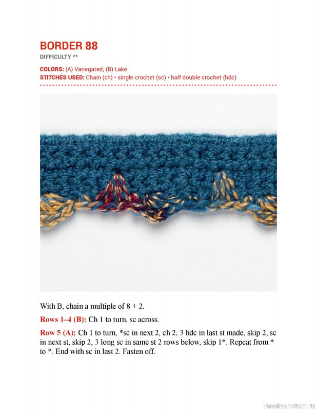 Вязаные проекты в книге &laquo;150 Crochet Borders&raquo;. Часть 2