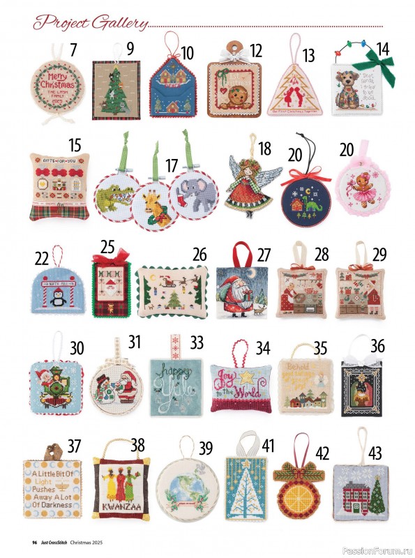 Коллекция вышивки в журнале «Just CrossStitch - Christmas 2025»