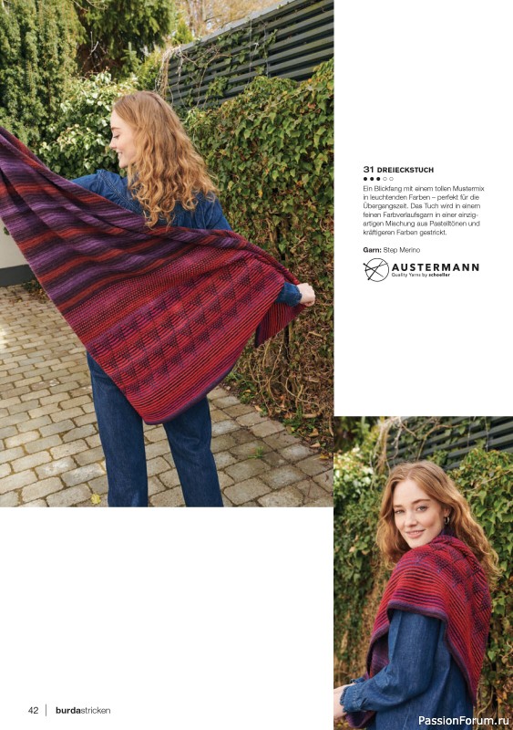Вязаные модели в журнале «Burda Stricken №4 2021»