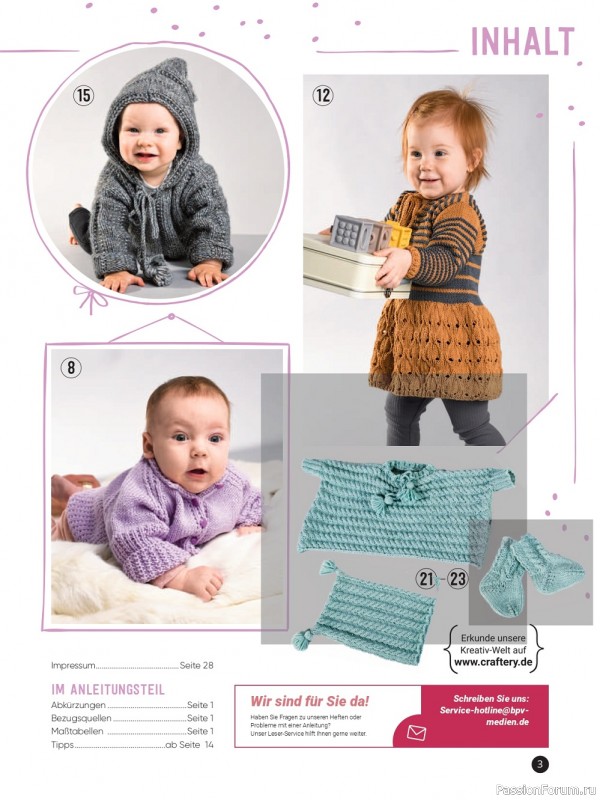 Вязаные проекты для детей в журнале «Baby Maschenmode №55 2022»