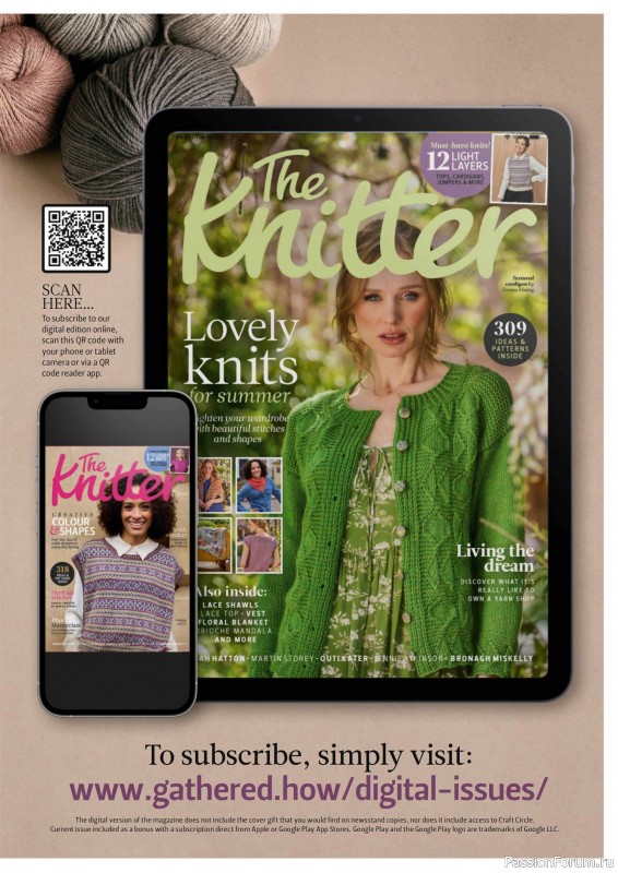 Вязаные проекты спицами в журнале «The Knitter №218 2025»