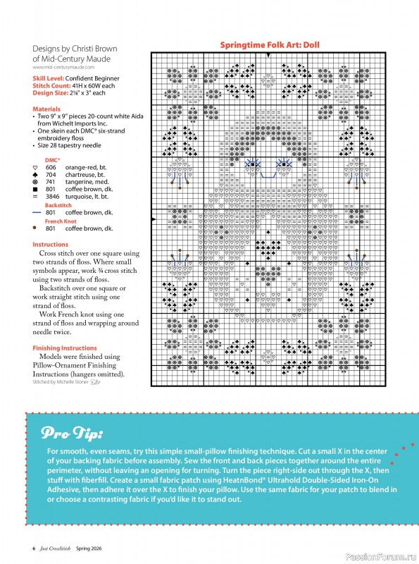 Коллекция вышивки в журнале &laquo;Just CrossStitch - Spring 2026&raquo;