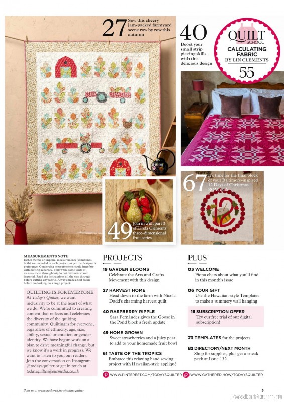 Коллекция проектов для рукодельниц в журнале «Todays Quilter №131 2025»