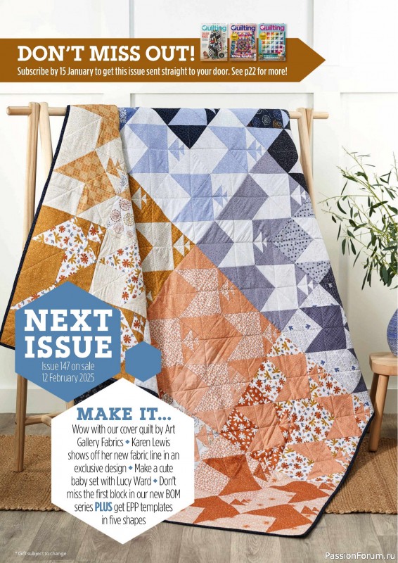 Коллекция проектов для рукодельниц в журнале «Love Patchwork & Quilting №146 2025»