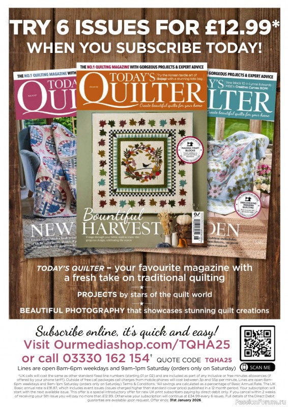 Коллекция проектов для рукодельниц в журнале «Love Patchwork & Quilting №157 2025»