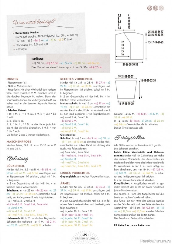 Вязаные проекты в журнале «Einfach Stricken №6 2025»