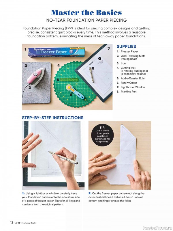 Коллекция проектов для рукодельниц в журнале «American Patchwork & Quilting №198 2025»