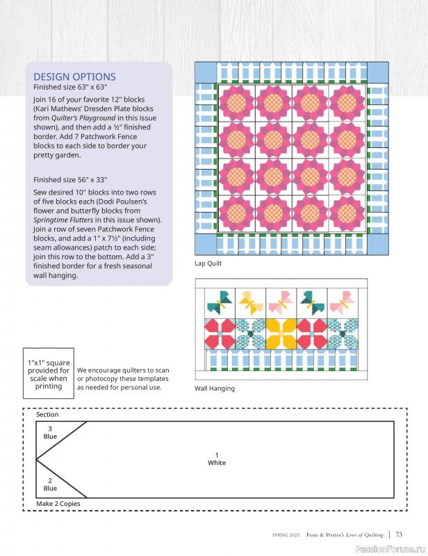 Коллекция проектов для рукодельниц в журнале «Fons & Porter’s Love of Quilting – Spring 2025»