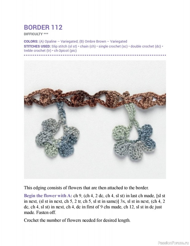 Вязаные проекты в книге &laquo;150 Crochet Borders&raquo;. Часть 3