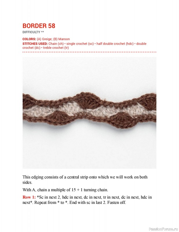 Вязаные проекты в книге &laquo;150 Crochet Borders&raquo;. Часть 2