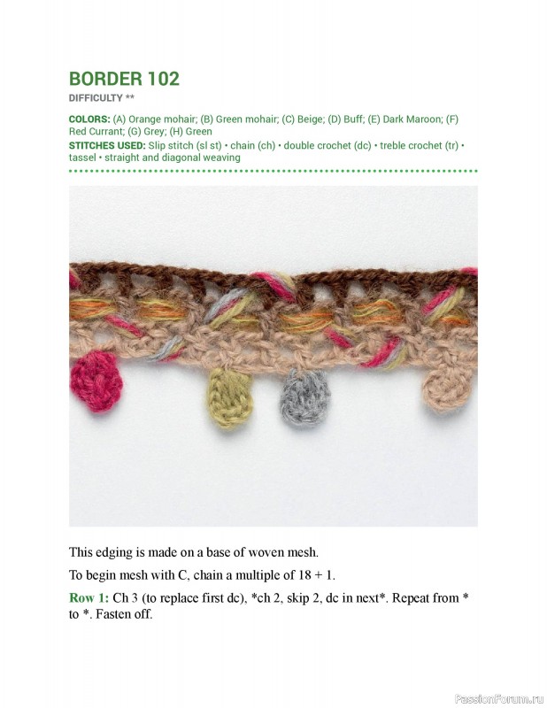 Вязаные проекты в книге &laquo;150 Crochet Borders&raquo;. Часть 2
